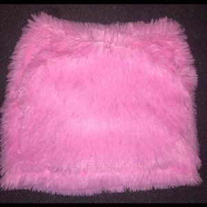 Pink fuzzy mini skirt, size xl/12.